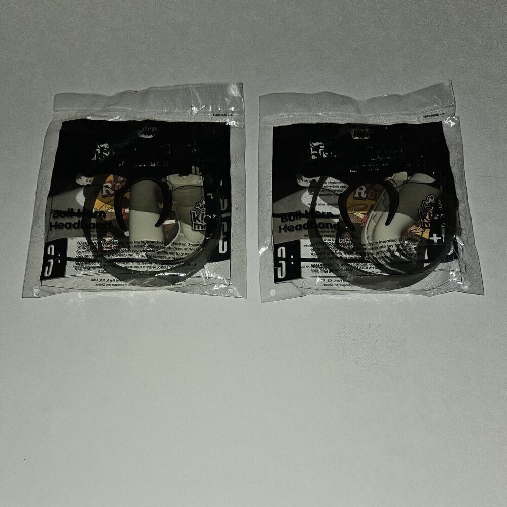 2 Arby's Jr Kids Meal Toys Roundup Bull Horn Headband DUPLICATES